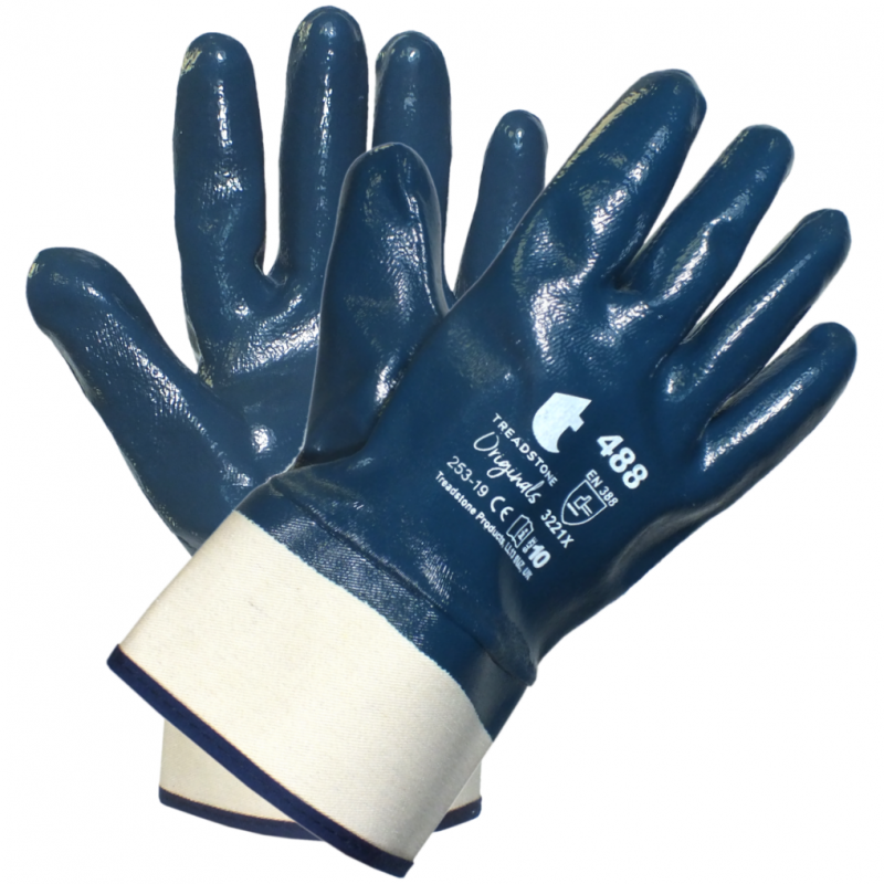 Treadstone Multi-P Onl-488 Heavy Duty Nitrile Coated Oil-Resistant Gloves